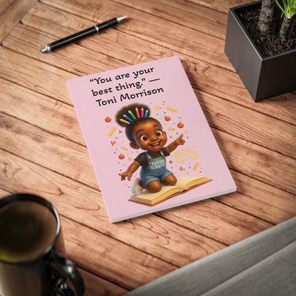 Inspirational Kids Notebook — “You are your best thing.” Toni Morrison, Future Scientist A5 Softcover