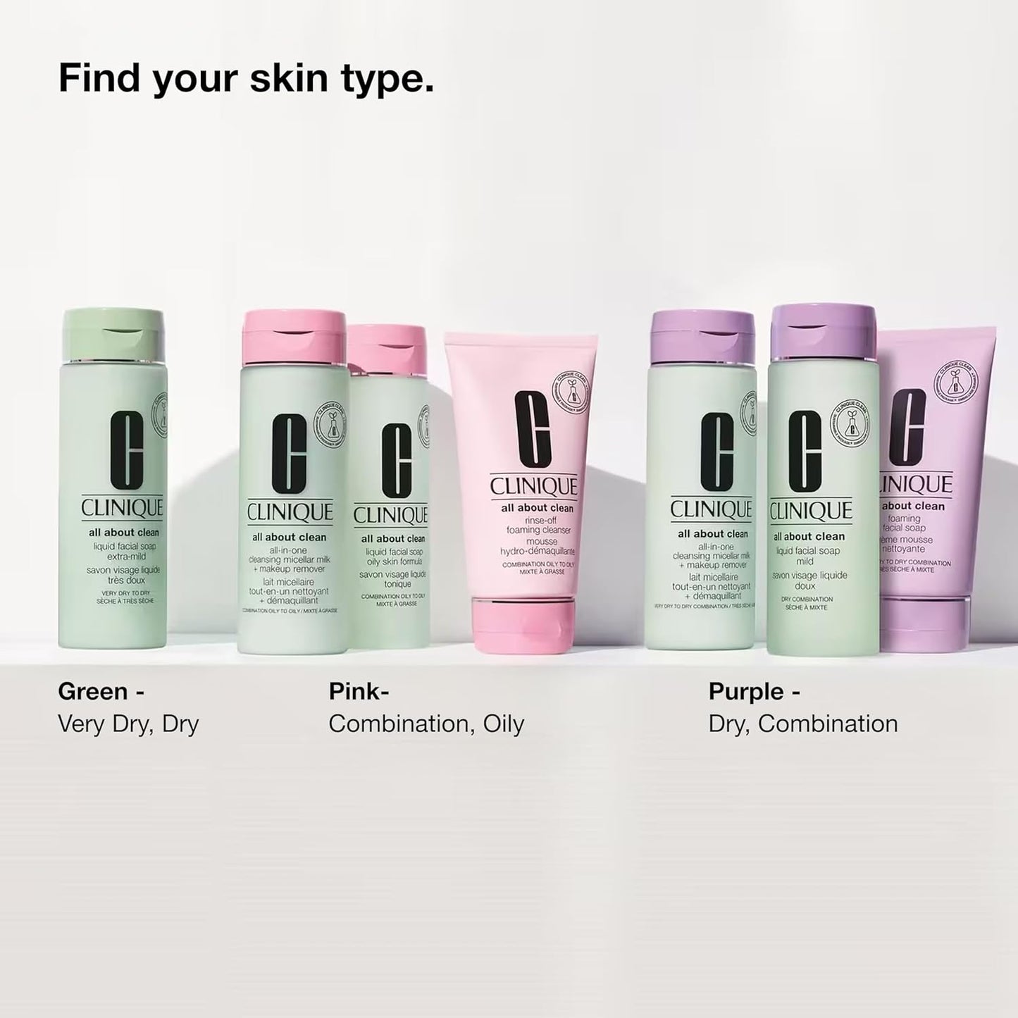 Clinique All about Clean Liquid Facial Soap Mild | Gentle Face Cleanser for Dry Combination Skin | Type 2 Face Wash | Step 1 in 3-Step Skin Care Routine